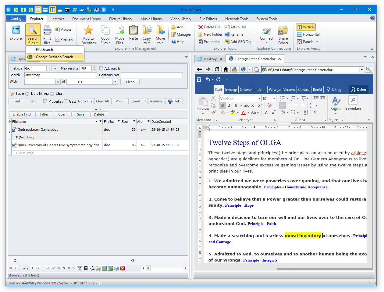 Matirsoft Google Desktop Search